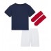 Billiga Frankrike Barnkläder Hemma fotbollskläder till baby VM 2022 Kortärmad (+ Korta byxor)